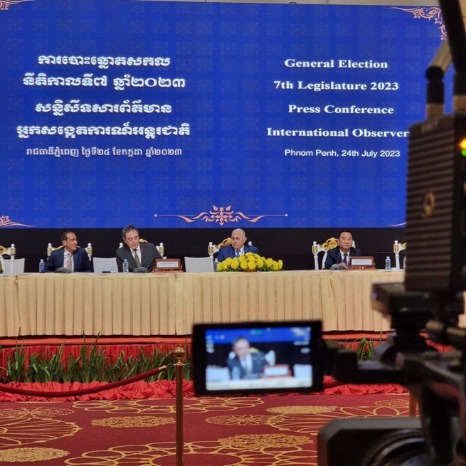 The Cambodian Legislative Elections 2023, Electoral Observers, Hubert Haddad in the center